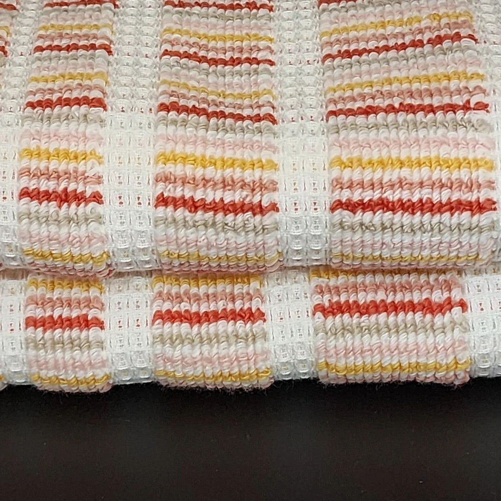 Caro Home 8pc Striped Multicolor Cotton Towel Set 2Bath 2Hand 4Tip Spring Summer